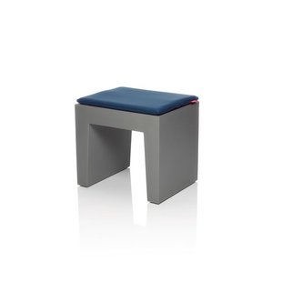 Fatboy Concrete Seat Kruk Met Blauw Kussen