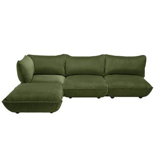 Fatboy Sumo Hoekbank Links Recycled Velvet Deep Green