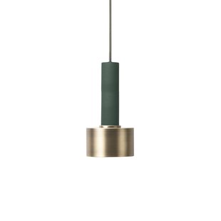 Ferm Living Disc Brass Hanglamp Groot Donkergroen