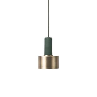 Ferm Living Disc Brass Hanglamp Klein Donkergroen
