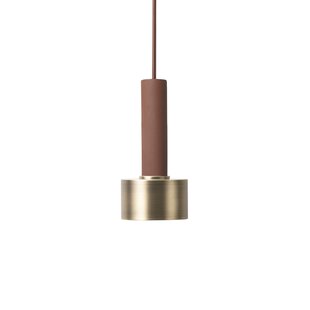 Ferm Living Disc Brass Hanglamp Groot Rood/bruin