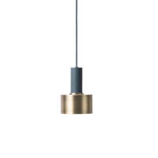 Ferm Living Disc Brass Hanglamp Klein Donkerblauw