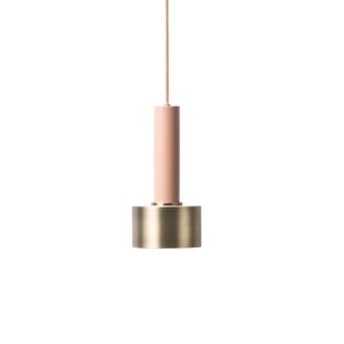 Ferm Living Disc Brass Hanglamp Groot Roze