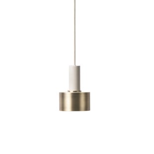 Ferm Living Disc Brass Hanglamp Klein Lichtgrijs