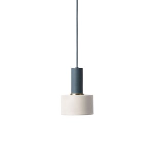 Ferm Living Disc Light Grey Hanglamp Klein Donkerblauw