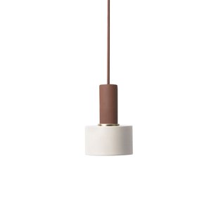 Ferm Living Disc Light Grey Hanglamp Klein Rood/bruin