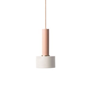 Ferm Living Disc Light Grey Hanglamp Groot Roze