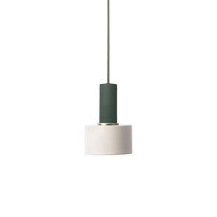 Ferm Living Disc Light Grey Hanglamp Klein Donkergroen