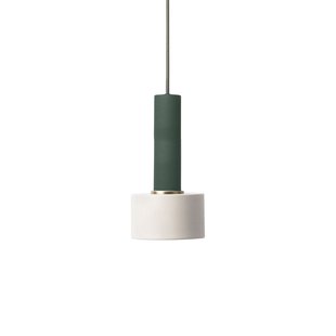 Ferm Living Disc Light Grey Hanglamp Groot Donkergroen