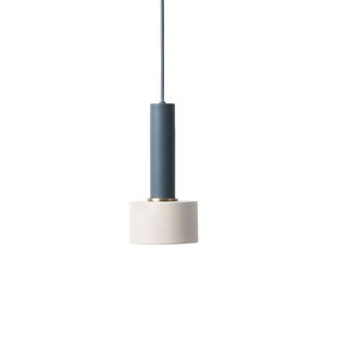 Ferm Living Disc Light Grey Hanglamp Groot Donkerblauw
