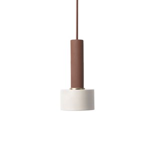 Ferm Living Disc Light Grey Hanglamp Groot Rood/bruin