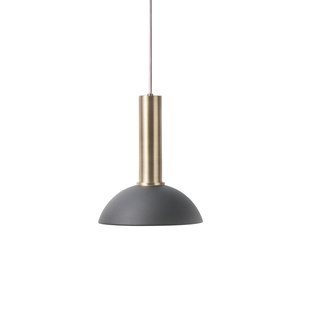 Ferm Living Hoop Black Hanglamp Groot Messing
