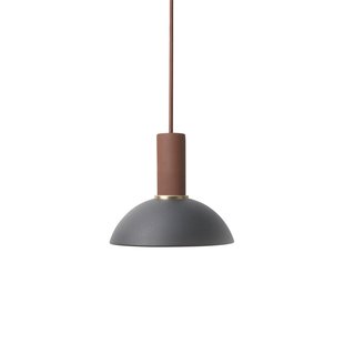 Ferm Living Hoop Black Hanglamp Klein Rood/bruin