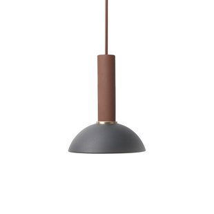 Ferm Living Hoop Black Hanglamp Groot Rood/bruin
