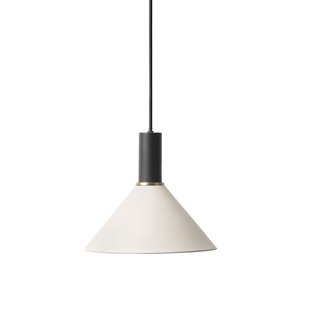 Ferm Living Cone Light Grey Hanglamp Klein Zwart