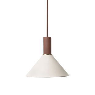 Ferm Living Cone Light Grey Hanglamp Klein Rood/bruin