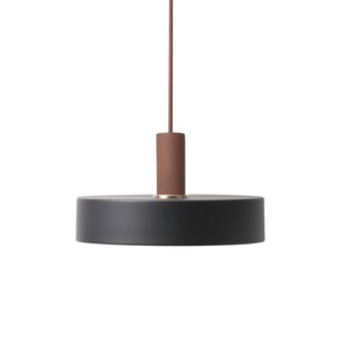 Ferm Living Record Black Hanglamp Klein Rood/bruin