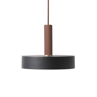 Ferm Living Record Black Hanglamp Groot Rood/bruin