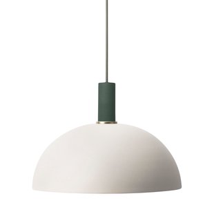 Ferm Living Dome Light Grey Hanglamp Klein Donkergroen