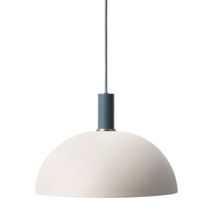Ferm Living Dome Light Grey Hanglamp Klein Donkerblauw