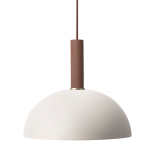 Ferm Living Dome Light Grey Hanglamp Groot Rood/bruin