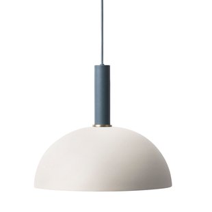 Ferm Living Dome Light Grey Hanglamp Groot Donkerblauw