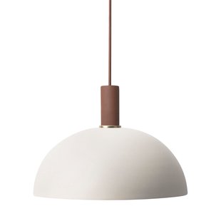 Ferm Living Dome Light Grey Hanglamp Klein Rood/bruin