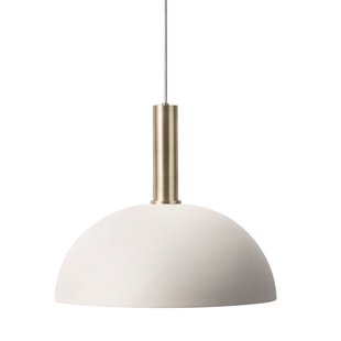 Ferm Living Dome Light Grey Hanglamp Groot Messing