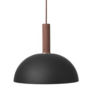 Ferm Living Dome Black Hanglamp Groot Rood/bruin