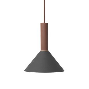 Ferm Living Cone Black Hanglamp Groot Rood/bruin
