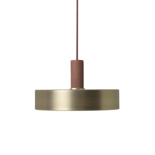 Ferm Living Record Brass Hanglamp Klein Rood/bruin