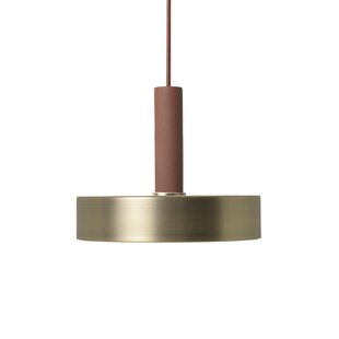 Ferm Living Record Brass Hanglamp Groot Rood/bruin