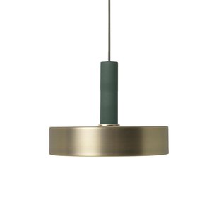 Ferm Living Record Brass Hanglamp Groot Donkergroen