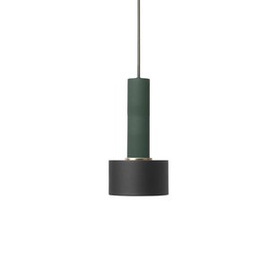 Ferm Living Disc Black Hanglamp Groot Donkergroen