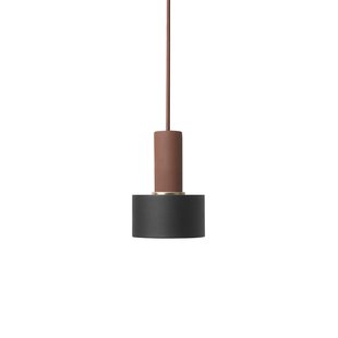 Ferm Living Disc Black Hanglamp Klein Rood/bruin