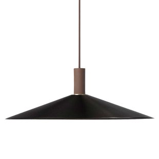 Ferm Living Angle Hanglamp Black Klein Roodbruin
