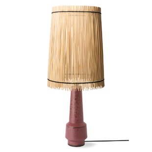 HKliving Retro Stoneware Tafellamp Purple Cone Bamboo