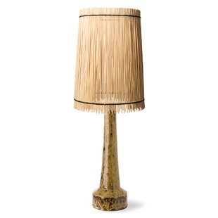 HKliving Retro Stoneware Tafellamp Kap Cone Bamboo