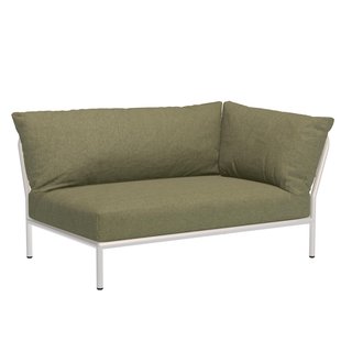 Houe Level2 Rechter Hoek 2-zits Loungebank Frame Wit Stof Leaf