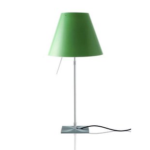 Luceplan Costanza Tafellamp Telescopisch Met Dimmer Aluminium/pistache