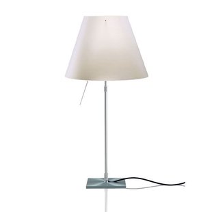 Luceplan Costanza Tafellamp Telescopisch Met Dimmer Aluminium/ivoor