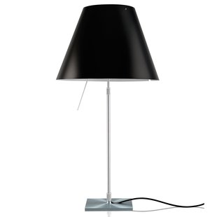 Luceplan Costanza Tafellamp Telescopisch Met Dimmer Aluminium/zwart