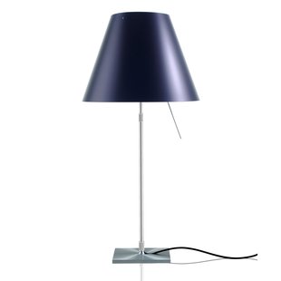 Luceplan Costanza Tafellamp Telescopisch Met Schakelaar Aluminium/blauw