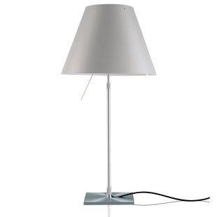 Luceplan Costanza Tafellamp Telescopisch Met Schakelaar Aluminium/Mistic White