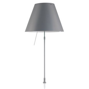 Luceplan Costanza Tafellamp Telescopisch Met Dimmer En Schroef Aluminium/Concrete Grey