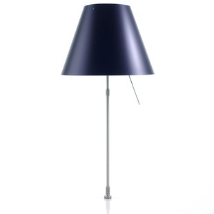 Luceplan Costanza Tafellamp Telescopisch Met Dimmer En Schroef Aluminium/blauw
