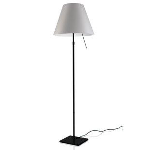 Luceplan Costanza Vloerlamp Telescopisch Met Dimmer Zwart/Mistic White