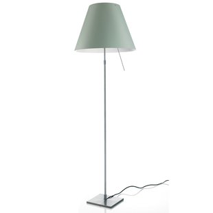 Luceplan Costanza Vloerlamp Telescopisch Met Dimmer Aluminium/Comfort Green