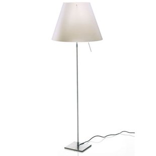 Luceplan Costanza Vloerlamp Met Aan-/uitschakelaar Aluminium Body Kap Ivoor