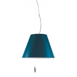 Luceplan Costanza Hanglamp Up&amp;down Petroleum Blue